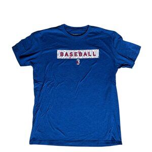 Baseball Lifestyle 101 Royal Blue Paisley Tshirt Mens Large EUC